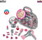 Klein Toys Braun kapsalon met haardroger - incl. stylingaccessoires en ventilator met koude-lucht-mechanisme - roze grijs