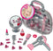 Klein Toys Braun kapsalon met haardroger - incl. stylingaccessoires en ventilator met koude-lucht-mechanisme - roze grijs