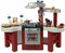 Klein Toys Miele Gourmet International keuken - 120x95x43 cm - kookplaat, oven vaatwasser, spoelbak, levensmiddelen, kook- en eetgerei - incl. geluidseffecten - rood grijs