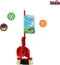 Klein Toys Pure Fresh klassieke veegset - stoffer, blik en bezem - 61,5 cm lange steel - rood