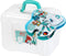 Klein Toys tandartskoffer - incl. speelgoedinstrumenten en oefenhaai met tanden die dringend moeten worden behandeld - blauw wit
