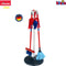 Klein Toys Vileda schoonmaakstation - stoffer, blik, bezem en dweil - incl. station voor ophangen en opbergen - 25x25x66 cm - rood blauw zwart