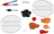 Klein Toys Weber speelgoedbarbecue - kolen, aansteker, vleesrooster, rooster voor de kolen, barbecuetang en etenswaar - incl. licht- en geluidseffecten - zwart