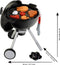 Klein Toys Weber speelgoedbarbecue - kolen, aansteker, vleesrooster, rooster voor de kolen, barbecuetang en etenswaar - incl. licht- en geluidseffecten - zwart