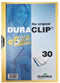 Klemmap Durable Duraclip A4 3mm 30 vellen geel | 25 stuks