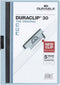 Klemmap Durable Duraclip A4 3mm 30 vellen lichtblauw | 25 stuks