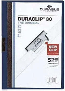 Klemmap Durable Duraclip A4 3mm 30 vellen nachtblauw | 25 stuks