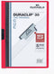Klemmap Durable Duraclip A4 3mm 30 vellen rood | 25 stuks