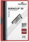 Klemmap Durable Duraclip A4 3mm 30 vellen rood | 25 stuks