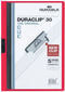 Klemmap Durable Duraclip A4 3mm 30 vellen rood | 25 stuks