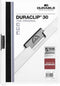 Klemmap Durable Duraclip A4 3mm 30 vellen wit | 25 stuks