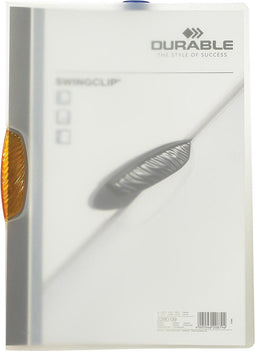 Klemmap Durable Swingclip 30 vellen oranje | 25 stuks