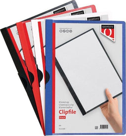 Klemmap Quantore A4 3mm zwart - 5 stuks