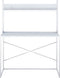 vidaXL - Computerbureau - 110x60x138 - cm - bewerkt - hout - wit