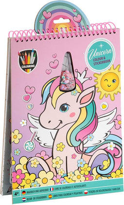 Kleur en Stickerboek Eenhoorn