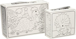 Kleur je eigen Dinokoffertjes, set van 2.
