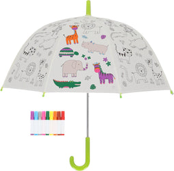 Kleur je eigen paraplu - jungledieren