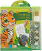 Kleurboek met washi tape, stempels en een stempel kussen wilde dieren
