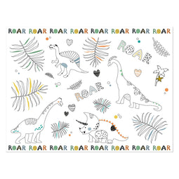 Folat BV Kleurplaat placemat dino roars, 6st.