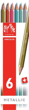 Kleurpotloden Caran d'Ache Fancolor metallic doos à 6st