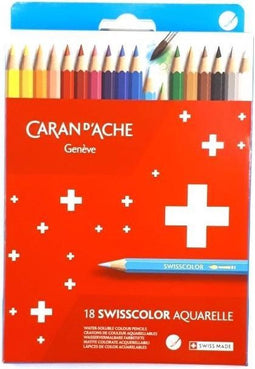 Kleurpotloden Caran D'ache Swisscolor Aquarel kartonnen doos à 18stuks