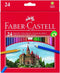 Kleurpotloden Faber-Castell set à 24 stuks assorti | 5 stuks