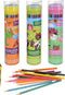 Kleurpotloden kort 24 stuks in rond blik-multi color