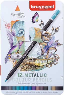Kleurpotlood bruynzeel 12 stuks metallic | 6 stuks