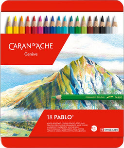 Kleurpotlood caran d'ache pablo | Doos a 18 stuk