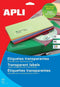 Klevende etiketten Apli Transparant 10 Lakens 210 x 297 mm