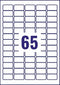 Klevende etiketten Avery 38,1 x 21,2 mm Transparant 210 x 297 mm 25 Lakens