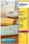 Klevende etiketten Avery 38,1 x 21,2 mm Transparant 210 x 297 mm 25 Lakens
