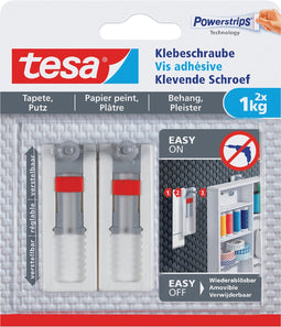 Klevende schroef Tesa behang en pleisterwerk verstelbaar 1kg | 6 stuks