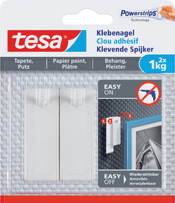 Klevende spijker Tesa behang en pleisterwerk 1kg | 8 stuks
