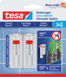 Klevende spijker Tesa tegels en metaal verstelbaar 3kg | 8 stuks