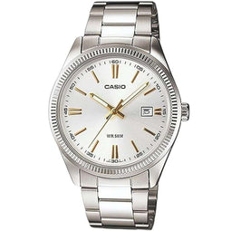Horloge Heren Casio DATE - SILVER, GOLD INDEXES (Ø 39 mm)