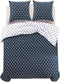 vidaXL Dekbedovertrekset polkadotprint 240x220/80x80 cm