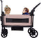 Cabino Waggie Bolderkar Opvouwbaar - 2 Zitjes - Inclusief Duwstang Trekbeugel Drinkbeker - Max. 44 kg - Zwart/Taupe