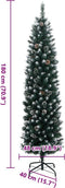 vidaXL - Kunstkerstboom - smal - met - 300 - LED's - 180 - cm