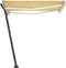 vidaXL - Luifel - automatisch - met - LED - en - windsensor - 300x250 - cm - geel - en - wit