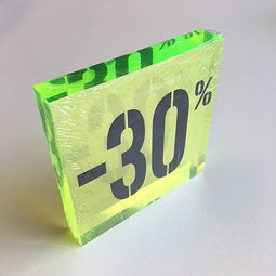 Klika - Acryl kortingsblok -30% fluor groen