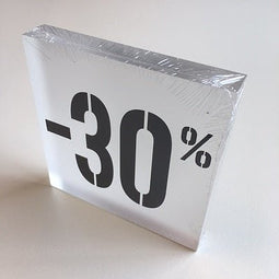 Klika - Acryl kortingsblok -30% mat transparant