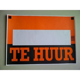 Klika - Affiche TE HUUR afmeting 36x25cm - 90 stuks
