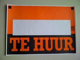 Klika - Affiche TE HUUR afmeting 36x25cm