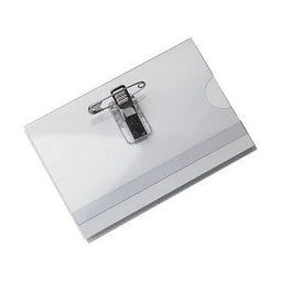 Klika - Badge transp knijper speld 75x110mm 25st - 3 stuks