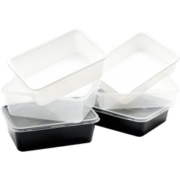 Klika - Bak | PP | 1000ml | kilobak | 182x135x63mm | wit | 500 stuks