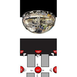 Klika - Bewakingsspiegel 1/2 halve bol 50 cm - 2 stuks
