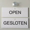 Klika - Bordje OPEN-GESLOTEN met zuignap
