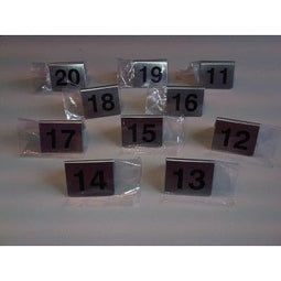 Klika - Bordje / tafelnummer set 11 tot 20 rvs