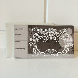 Klika - Cadeaubon bedrukt met deco 50 stuks - 6 stuks